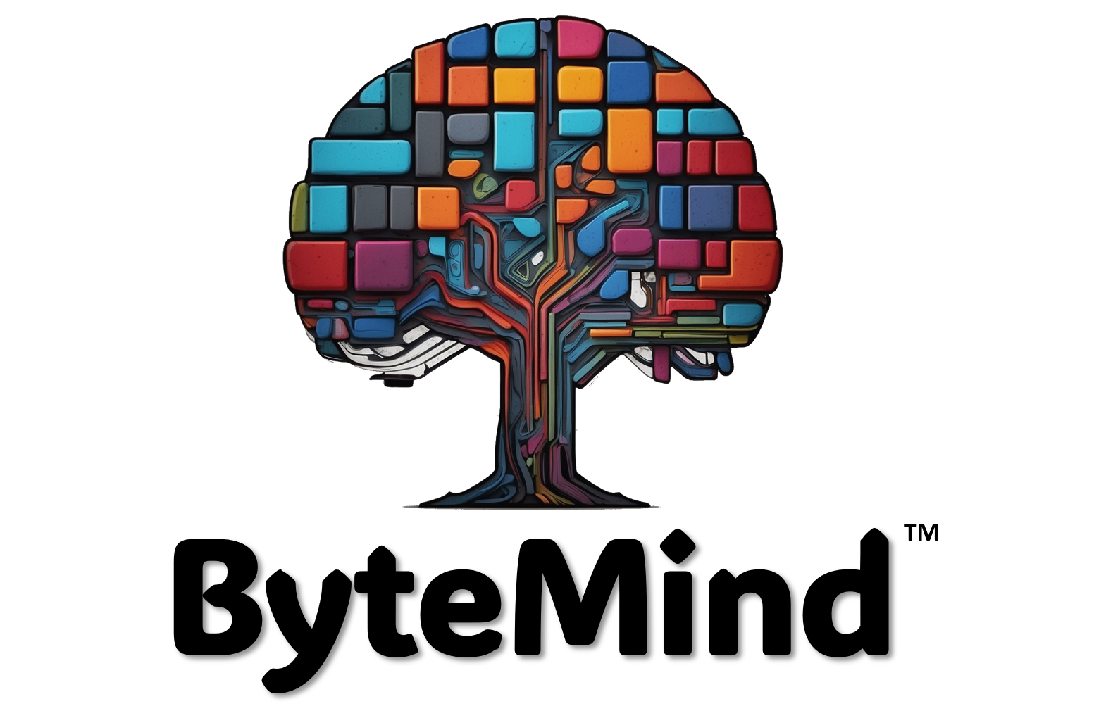 ByteMind colourful technology tree logo